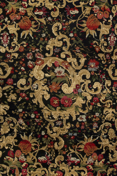 Carpet antique russian karabagh red floral botanical bb5075 17x8