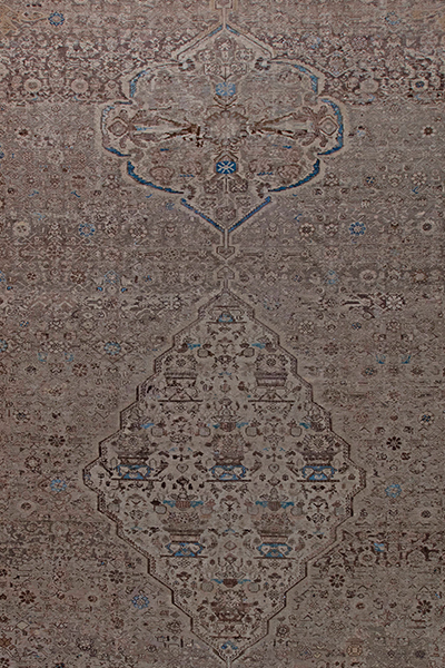 Carpet antique Persian malayer beige botanical bb4656 27x135