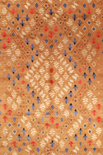 Vintage rug modern Art Deco by paule leleu deco beige geometric botanical bb4547 12x10