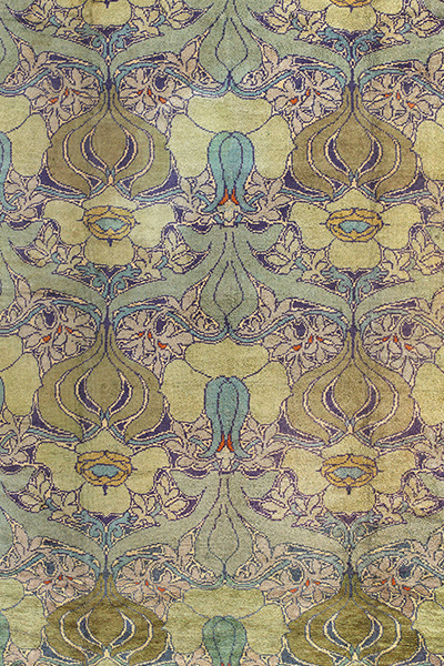 Arts and crafts rug designed by c.f.a. voysey donnemara 16x14 bb6010