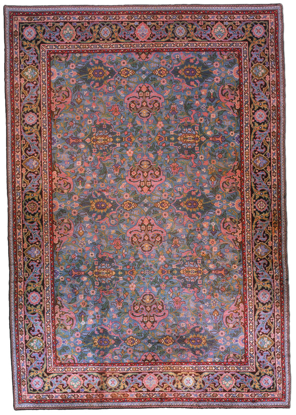 Rugs vintage European american irish donegal irish donegal blue botanical bb1148 16x11