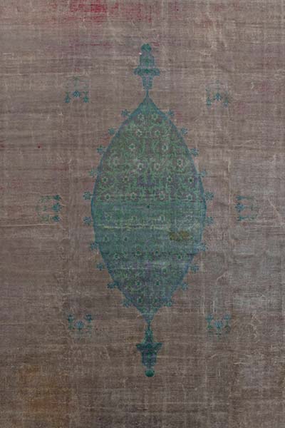 Antique rugs Turkish borlou beige botanical minimalist bb4208 18x152