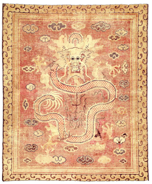Antique carpet Chinese samarkand brown bb2640 12x10%281%29