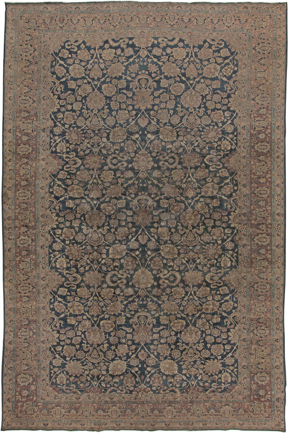 Antique Persian tabriz carpet 18x12 bb5529
