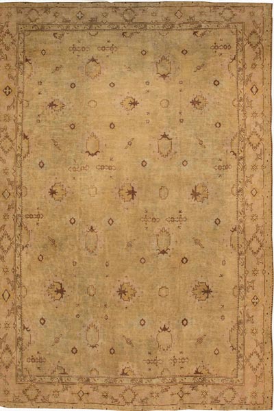 Antique Turkish oushak carpet