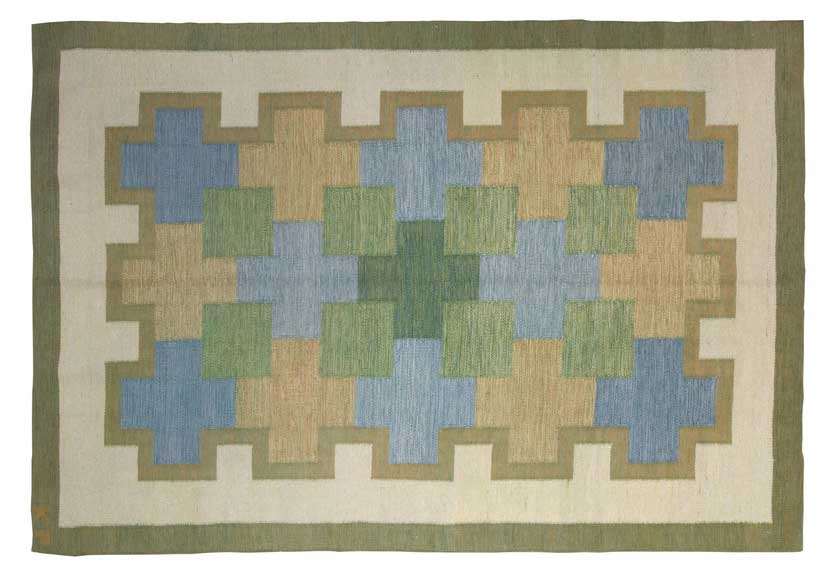 Vintage Swedish rug by k.p.