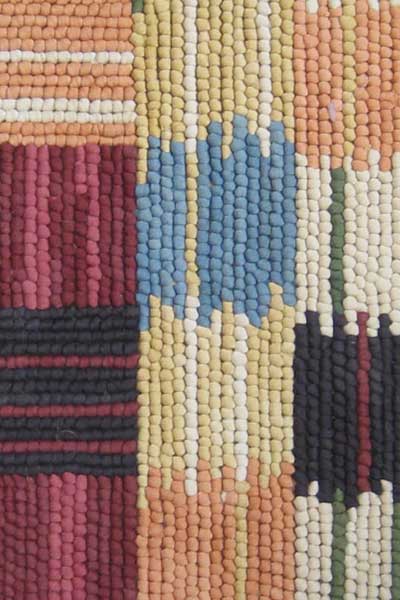 New rug hooked colorful cotton geometric n10283s