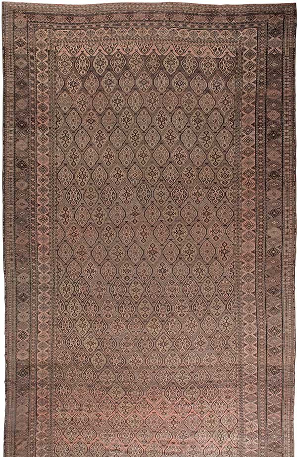 Vintage carpet afghan bashir beige botanical bb4362 27x157