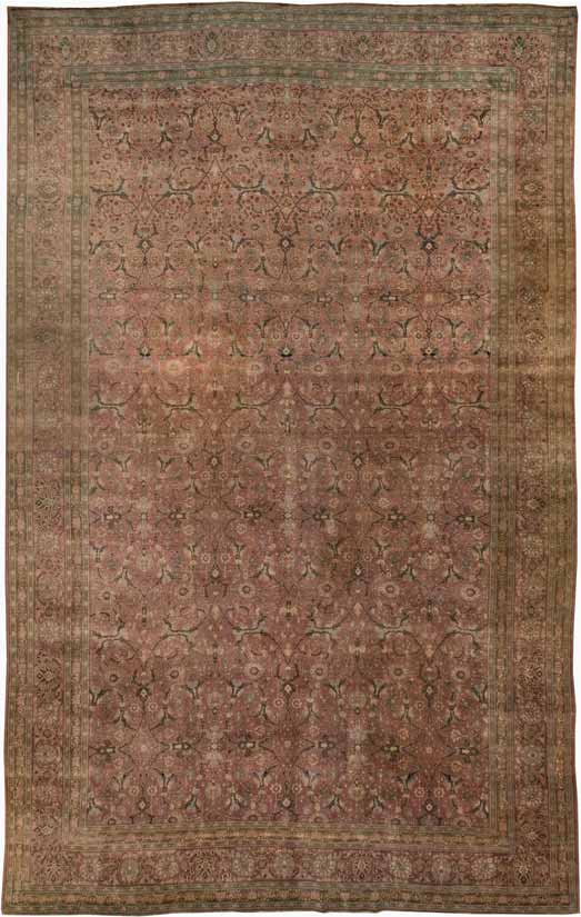 Antique Persian tabriz carpet 01