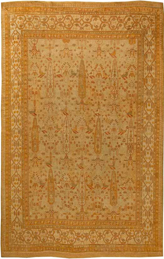Antique Turkish oushak rug 02