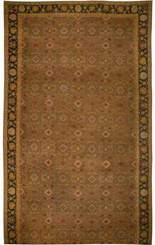 Oversized oriental inspired rug format