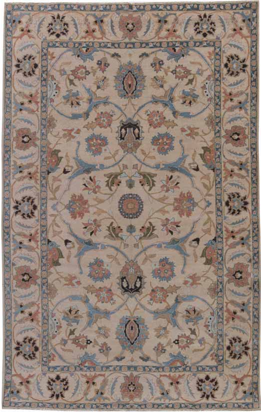 Traditional oriental inspired rug format