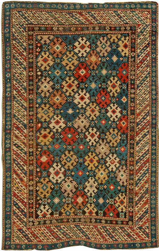 Antique caucasian kuba rug