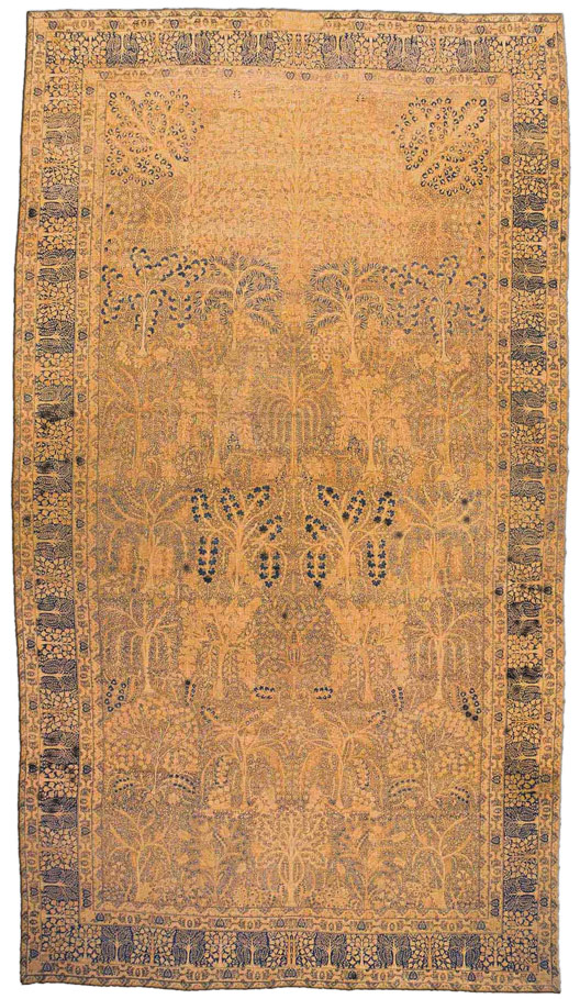 Antique Persian kirman carpet