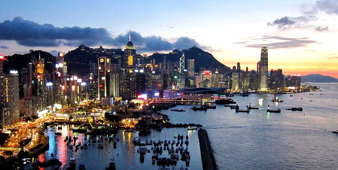 Hong kong island skyline