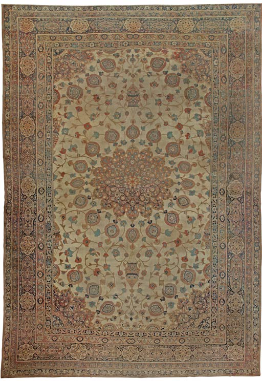 Antique Persian tabriz rug 22x14 bb5576
