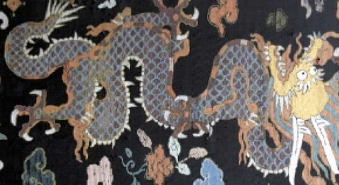 Silk panel china rugs