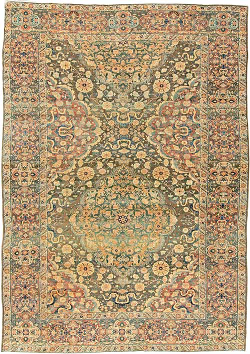Persian kirman rug 16x9 bb5894