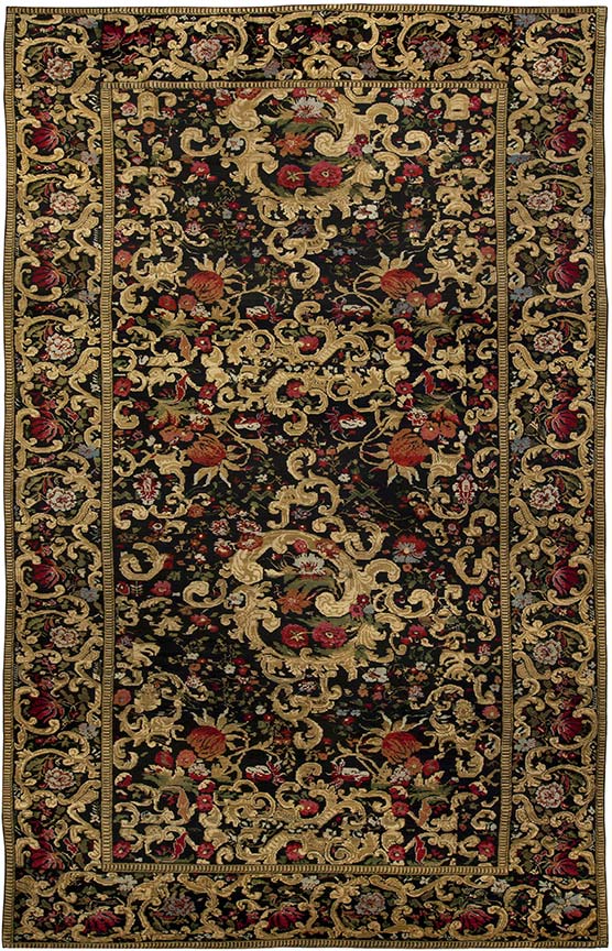 Carpet antique russian karabagh red floral botanical bb5075 17x8