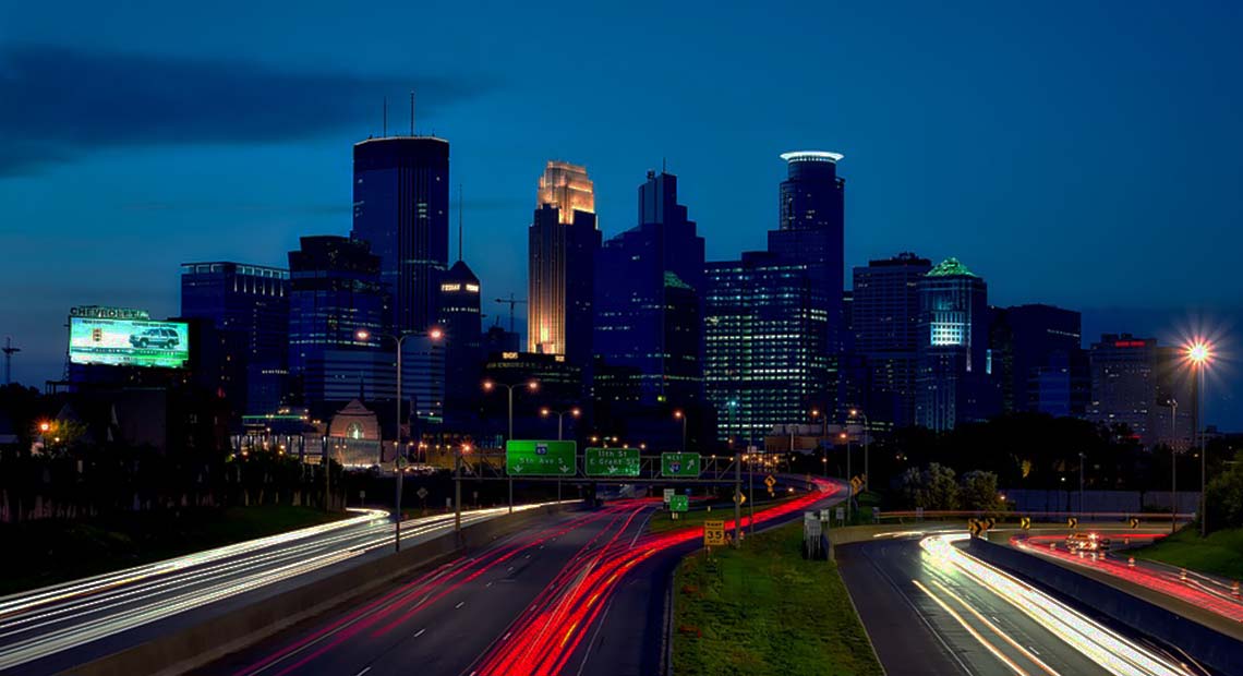 Antique rugs in minneapolis minnesota landscape at night