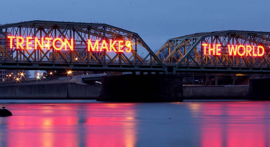 New jersey state capital trenton bridge
