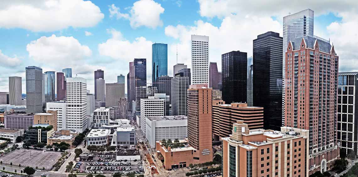 Panoramic houston skyline
