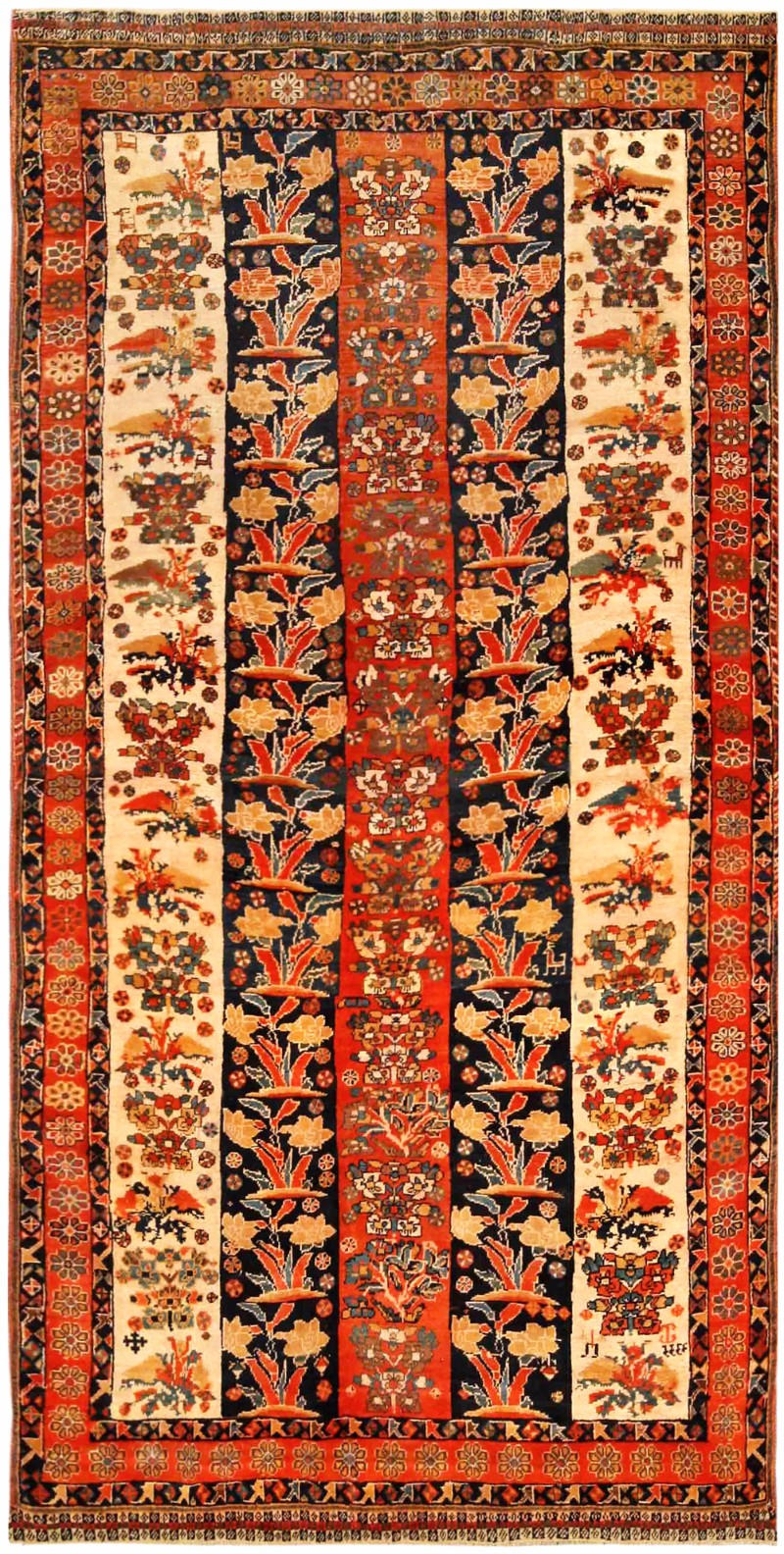 antique Persian shiraz dcorative rug