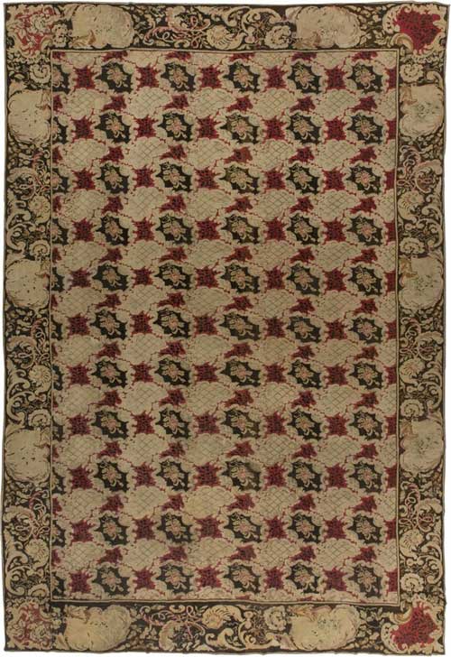 Antique rug russian bessarabian ukrainian red botanical 20x14 bb6475