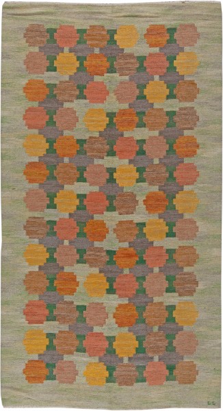 Swedish flat weave rug by Judith Johanson