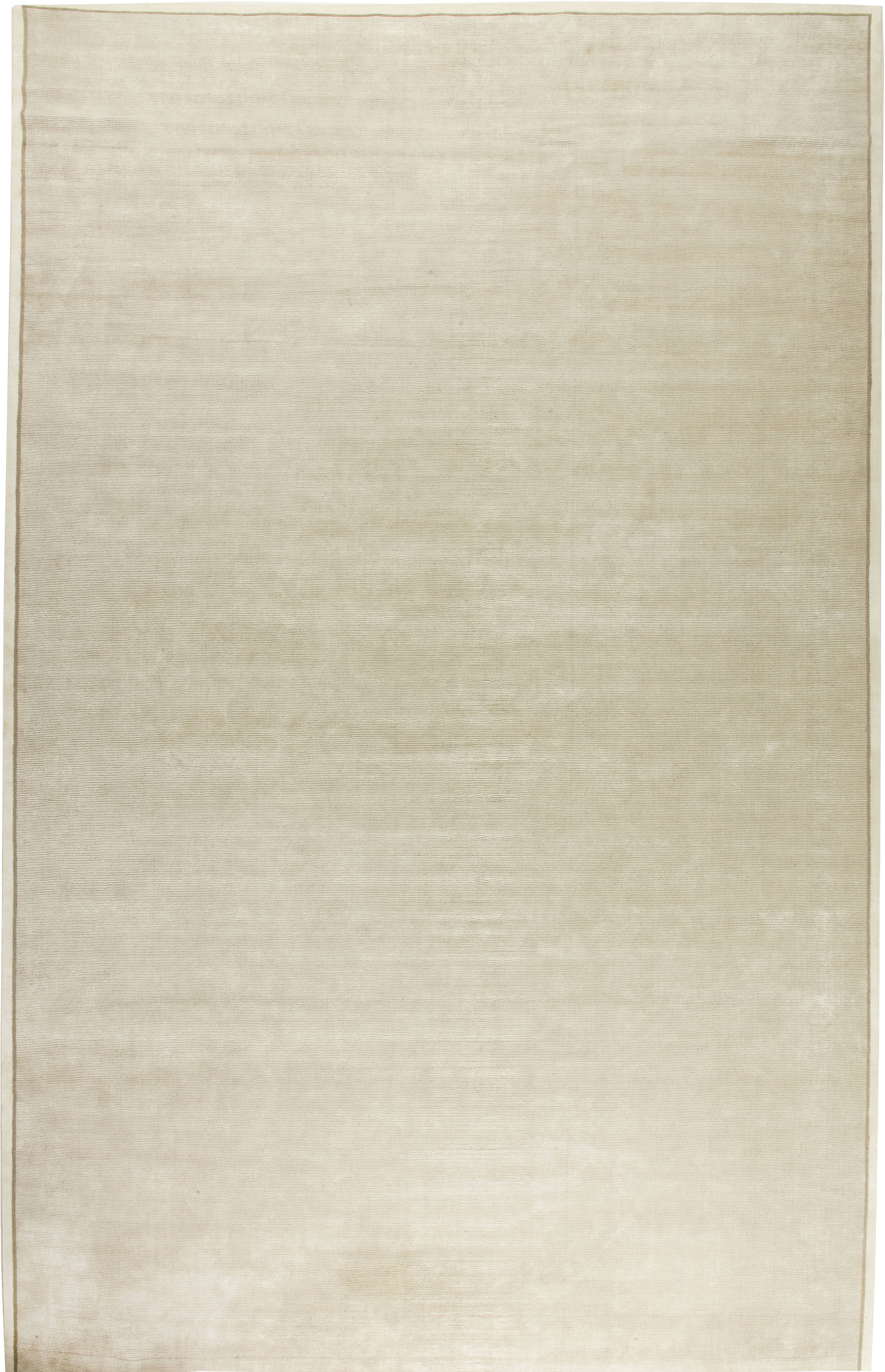 Carpets contemporary modern white wool cotton solid 25x14 n11684
