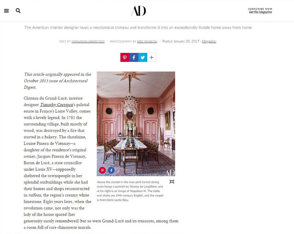Architectural digest october 2013 cover