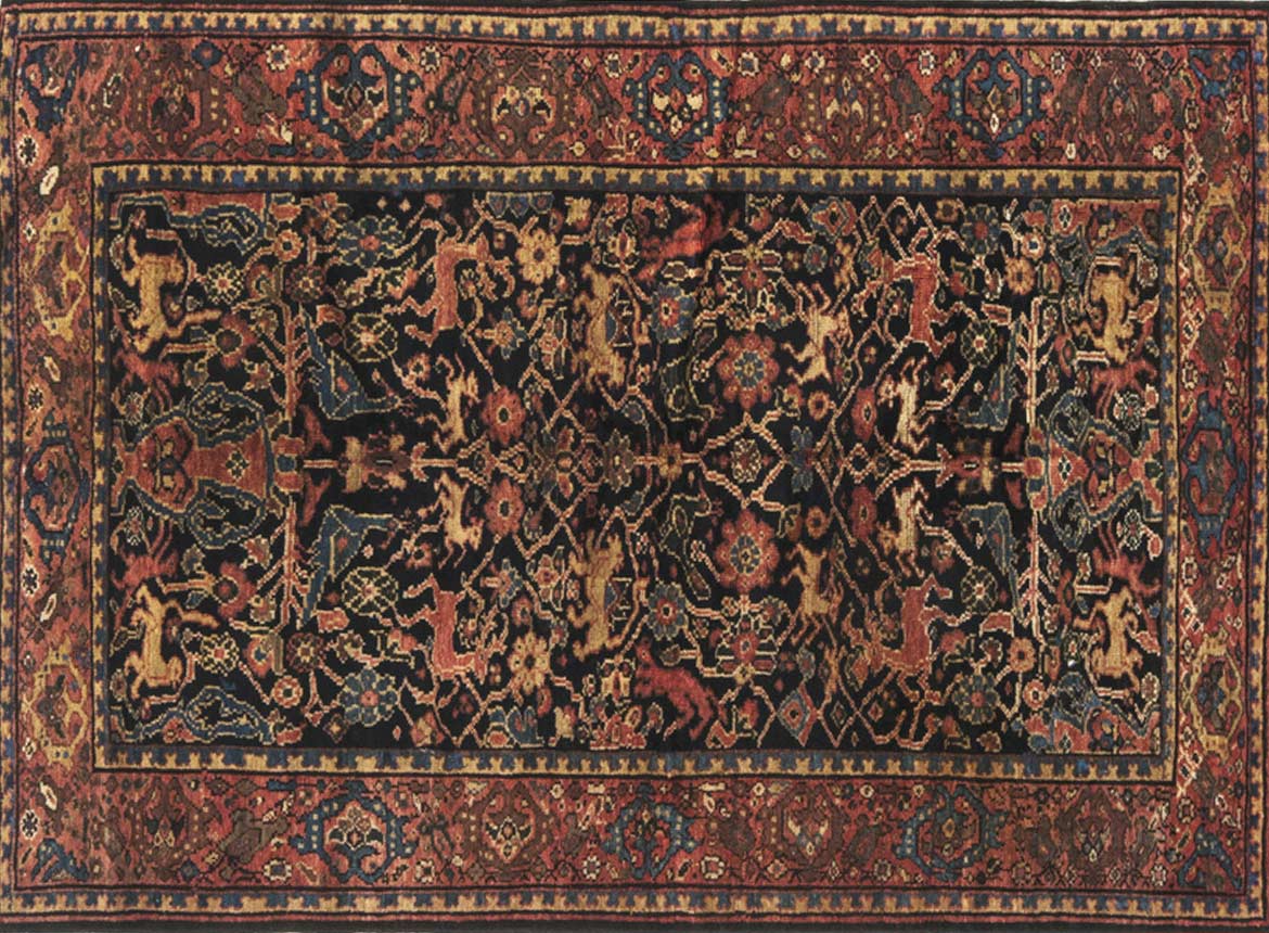 Antique Persian feraghan rug dlb