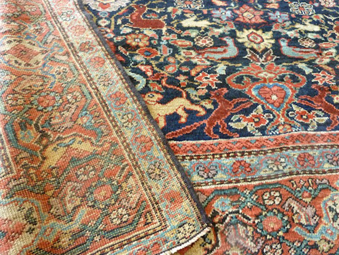 Doris leslie blau antique Persian feraghan detail