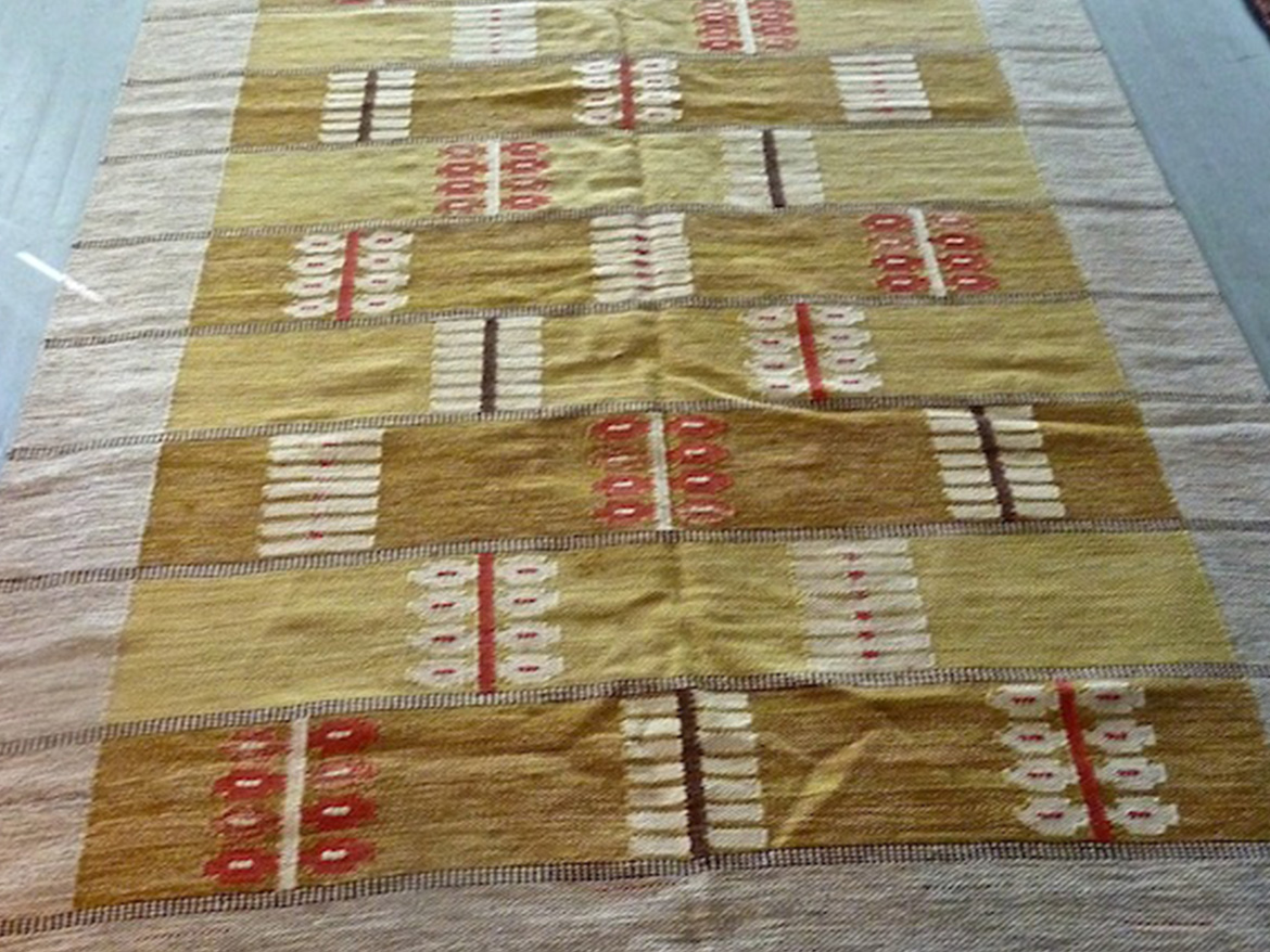 Doris leslie blaue antique Swedish flatweave