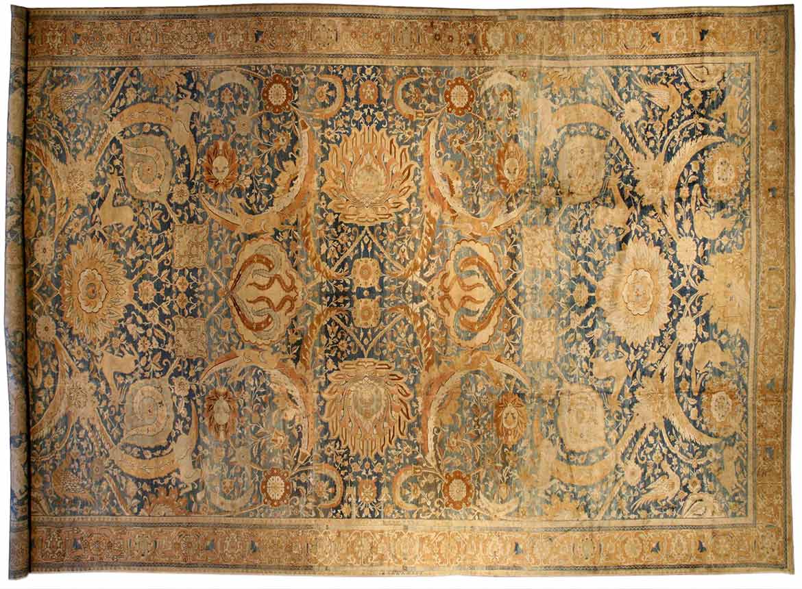Antique Indian amritsar rug