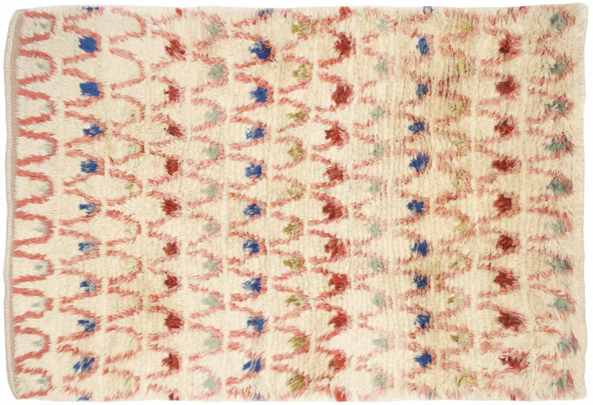 Vintage Swedish pile rya rug by ingrid hollman knafve bb5307