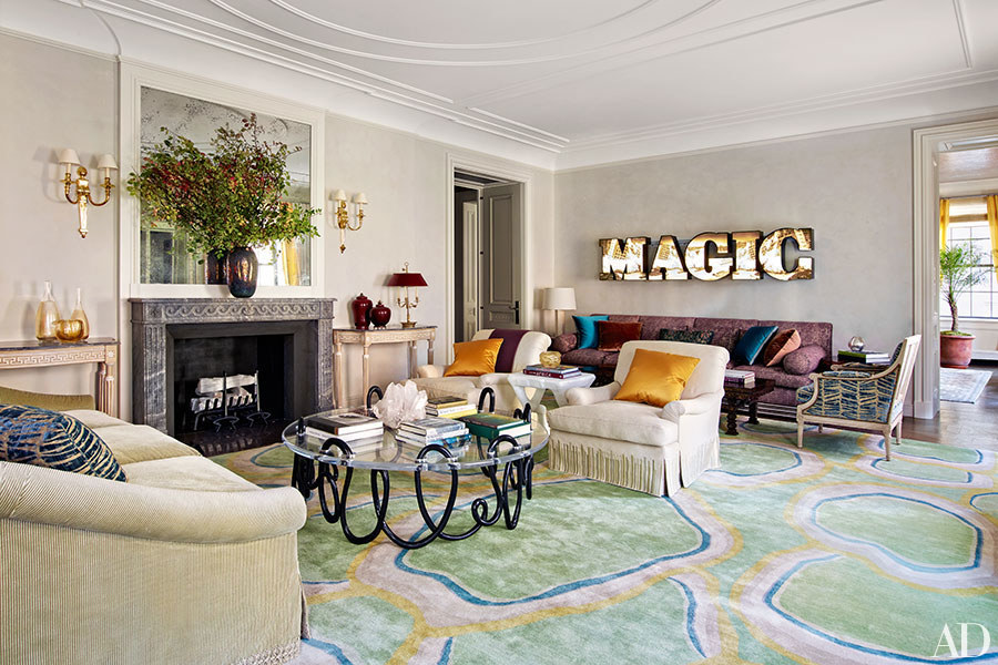 Reprinted from Architectural Digest, January 2015, Rug by Doris Leslie Blau