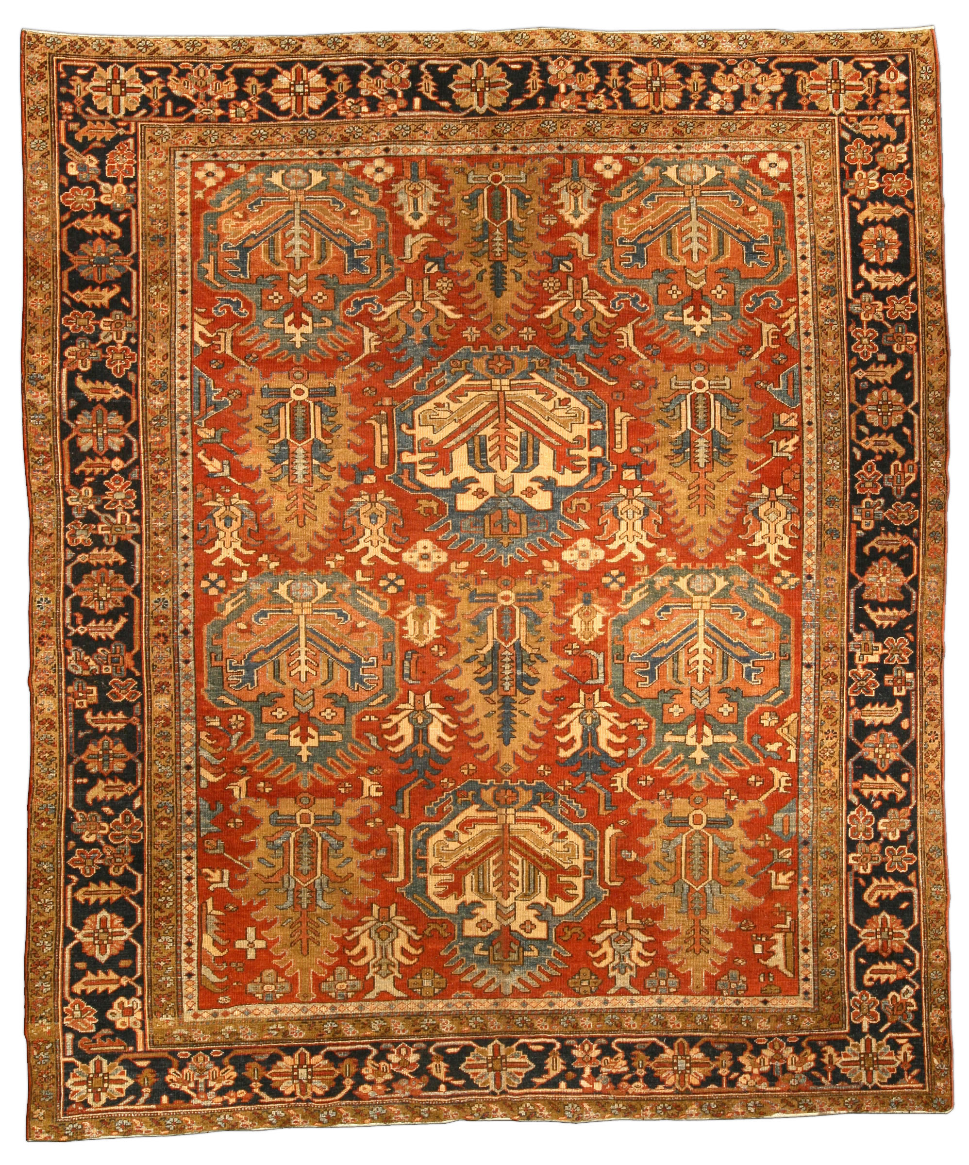 Heriz Rugs (Serapi, Antique Persian): Bakshaish Carpets For Sale · NYC