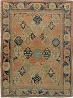 Antique Persian Mohtashem Kashan Rug