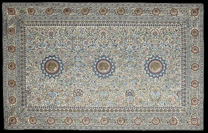LOT 401 - THE PEARL CARPET OF BARODA, GUJARAT, INDIA, circa 1865 LOT 401 - THE PEARL CARPET OF BARODA, GUJARAT, INDIA, circa 1865