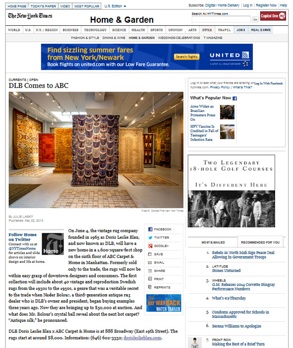 The New York Times, May 2013