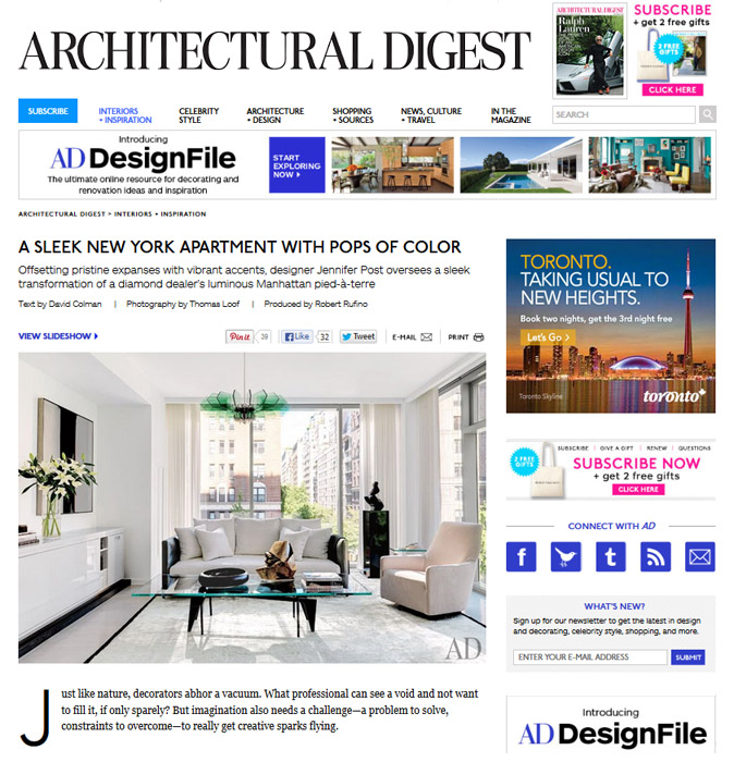 Architectural Digest, August 2013