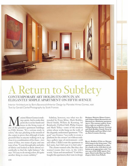 Architectural Digest, April 2006