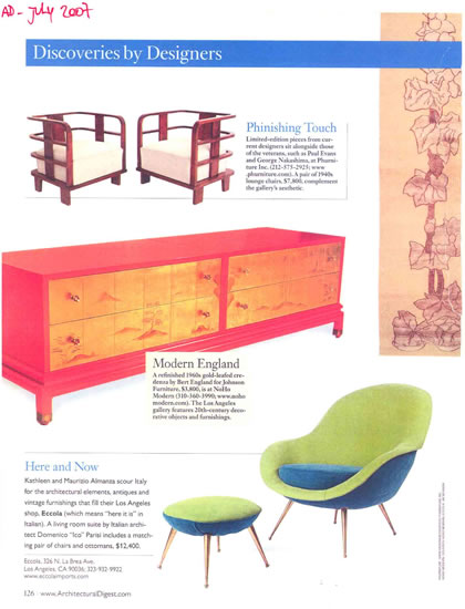 Architectural Digest, July 2007, p. 4