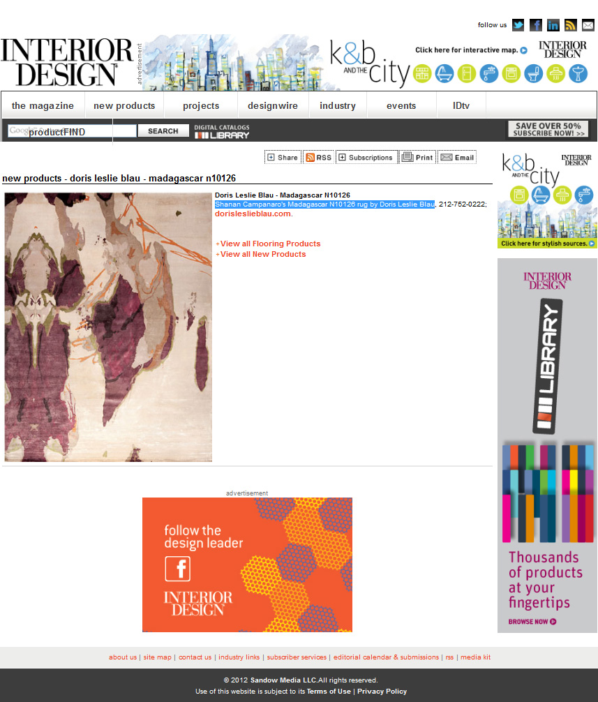 Interior Design, September 2012