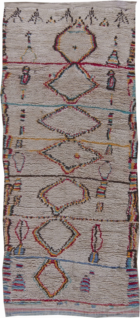 Vintage carpet Moroccan modernist multi geometric 9x4 bb6215%281%29