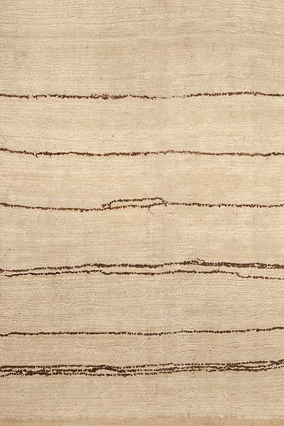 Carpet Moroccan modernist vintage brown abstract stripe s1405 5044 10x6