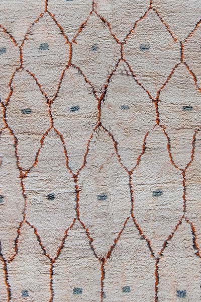 Vintage carpet Moroccan modernist geometric 13x6 bb6213