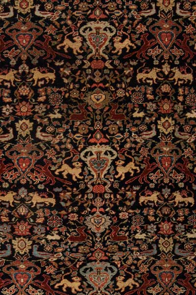Antique carpets Persian feraghan red botanical figurative 12x8 bb6310