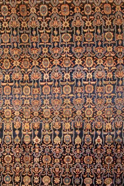 Antique rugs Persian feraghan blue botanical bb0501 15x12